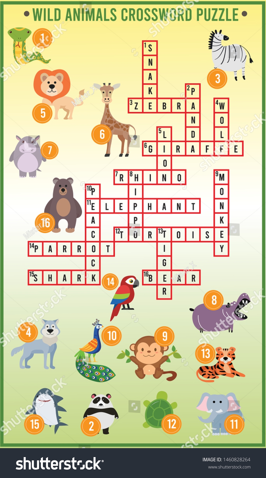 Vector Illustration Puzzle Crossword Wild Animals Stock Vector Royalty Free 1460828264 Shutterstock Vector Illustration Puzzle Crossword Wild Animals Stock Vector Royalty Free 1460828264 Shutterstock