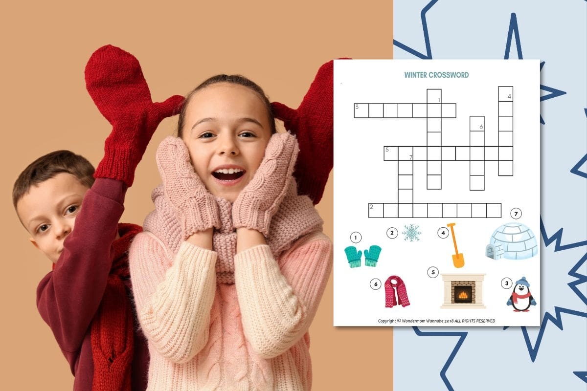 Winter Crossword Puzzle For Kids Winter Crossword Puzzle For Kids