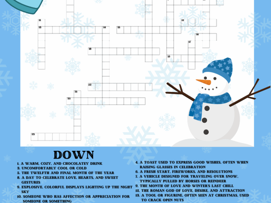 Winter Crossword Sword Shield