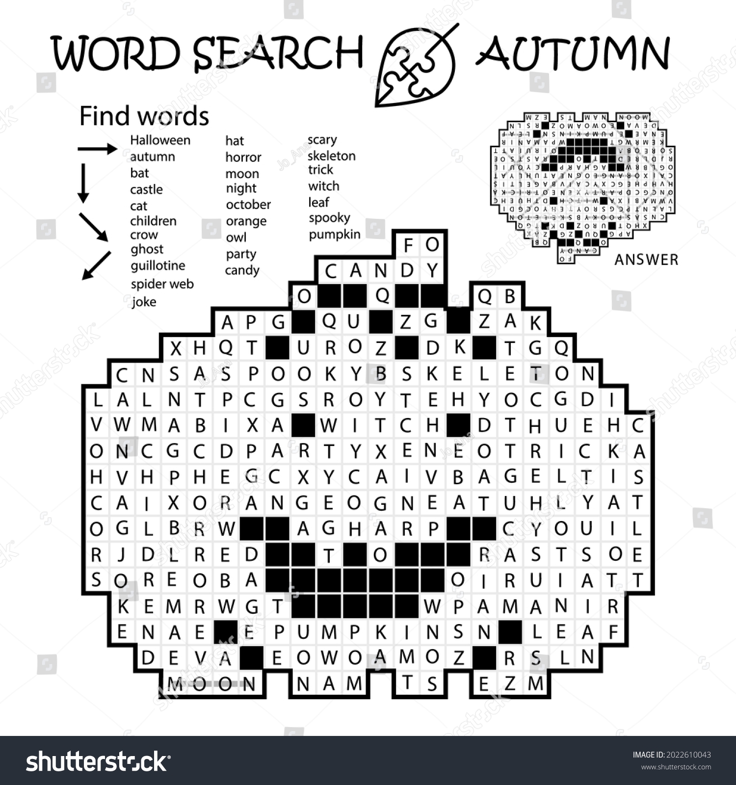 Word Search Printable Crossword Puzzle