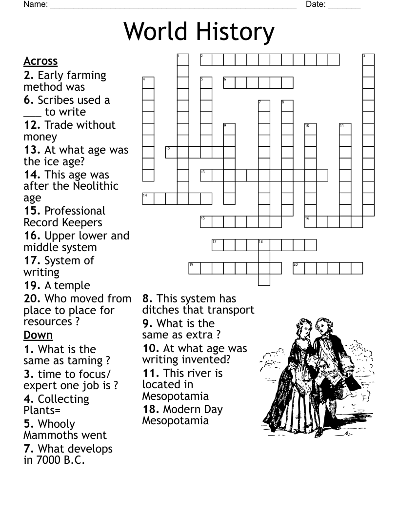 World History Crossword WordMint